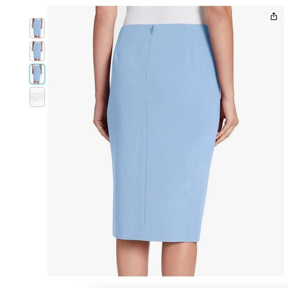 Tahari ASL Women's Slit Front Pencil Skirt - Blue - Sz 16 - Picture 4 of 9